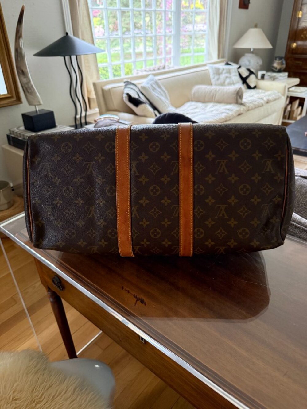 LOUIS VUITTON Keepall 45 Monogram Travel Satchel Duffel Bag Vintage - Picture 10 of 13